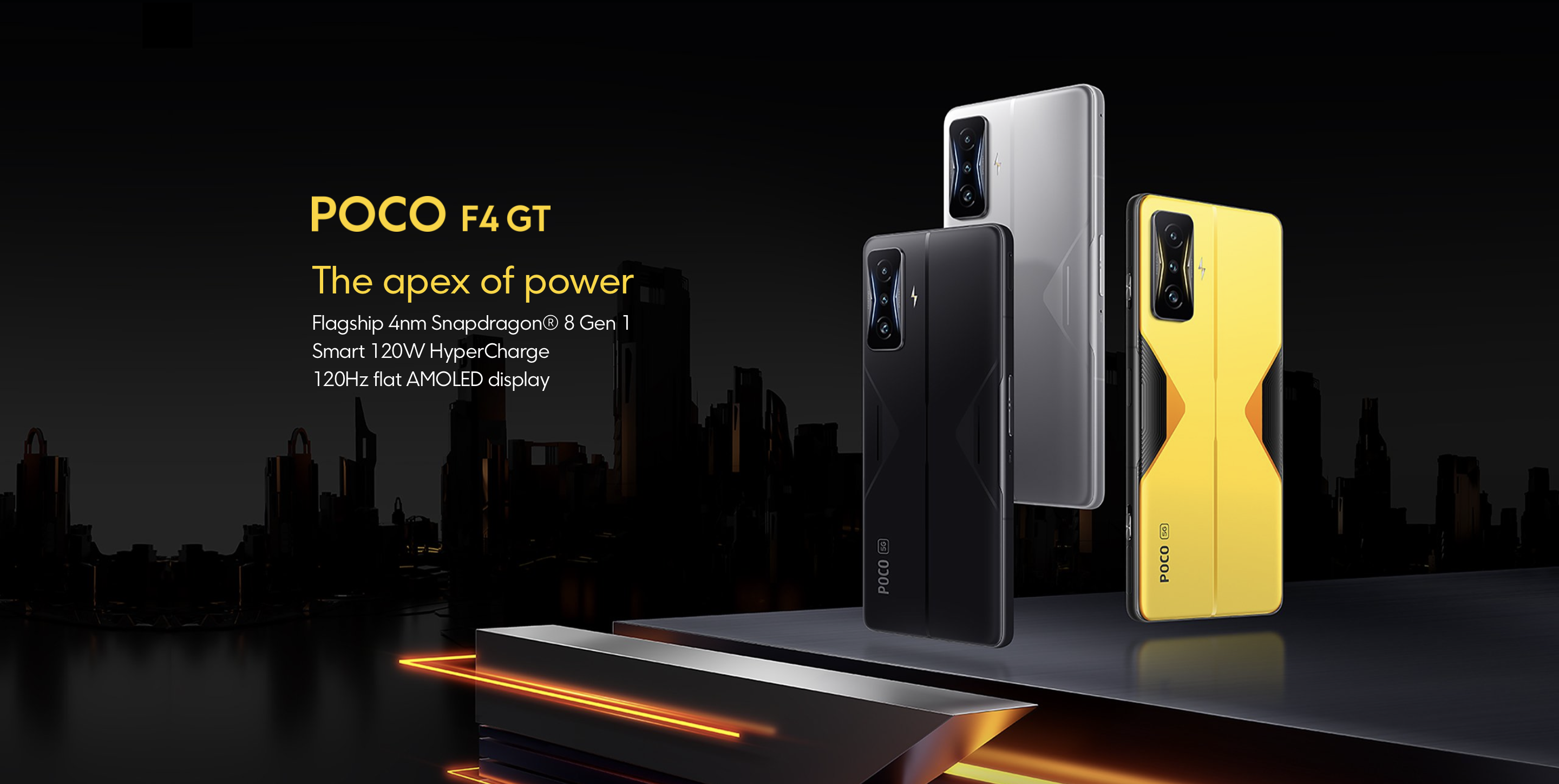 POCO F4 GT: gaming smartphone with Snapdragon 8 Gen 1 chip and 120W charging for 500 euros
