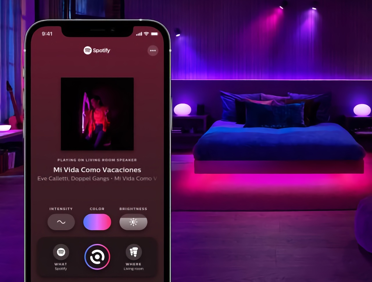 Philips Hue lighting can now sync directly with Spotify