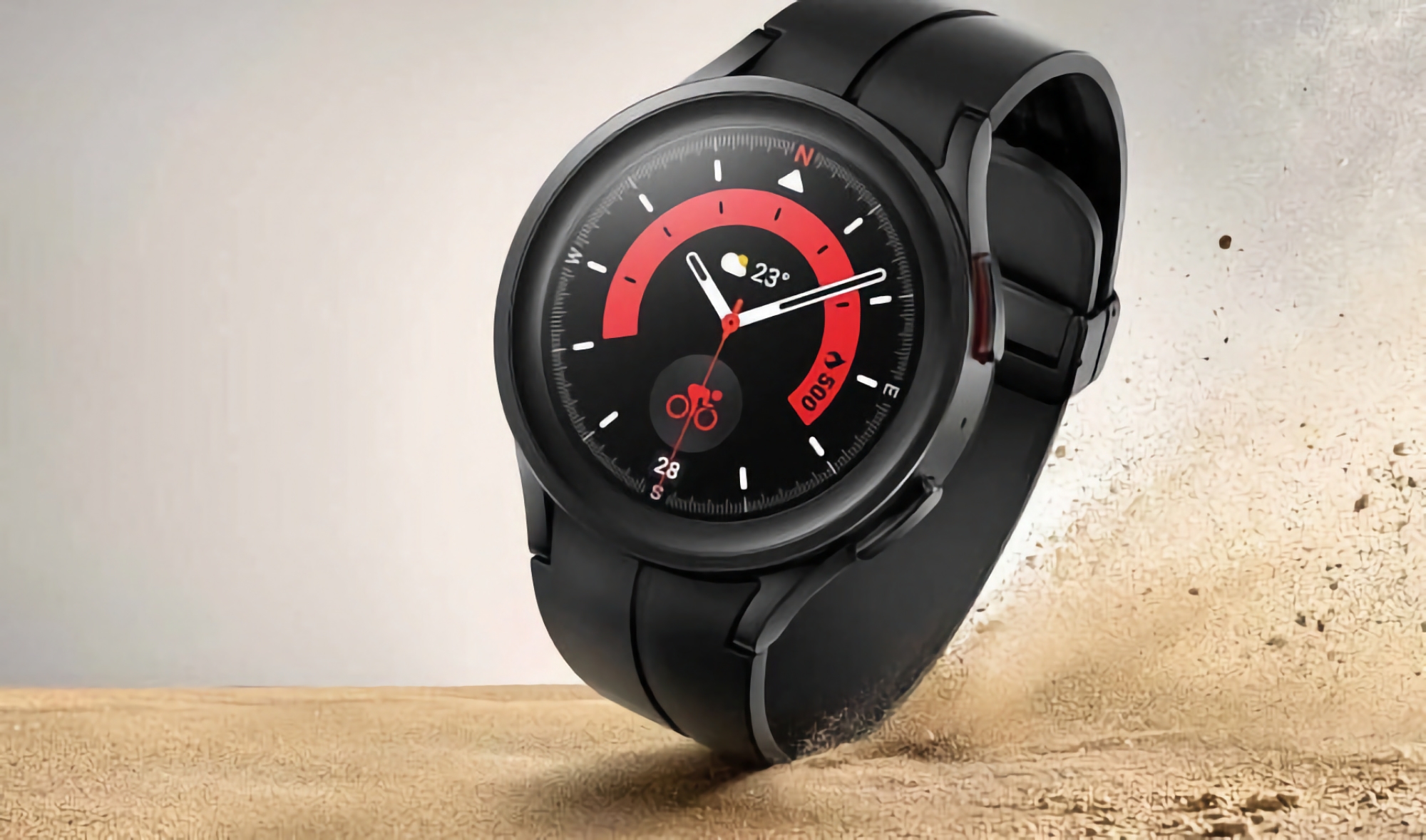 Samsung Galaxy Watch 5 Pro met een 45 mm titanium horlogekast en saffierglas is verkrijgbaar op Amazon met een korting tot $192