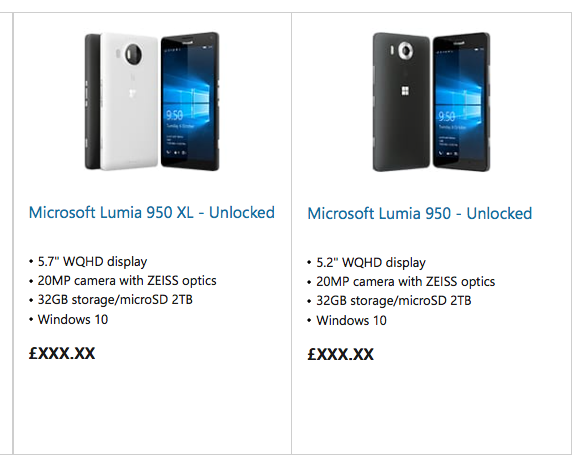 Microsoft «анонсировала» Lumia 950 раньше времени