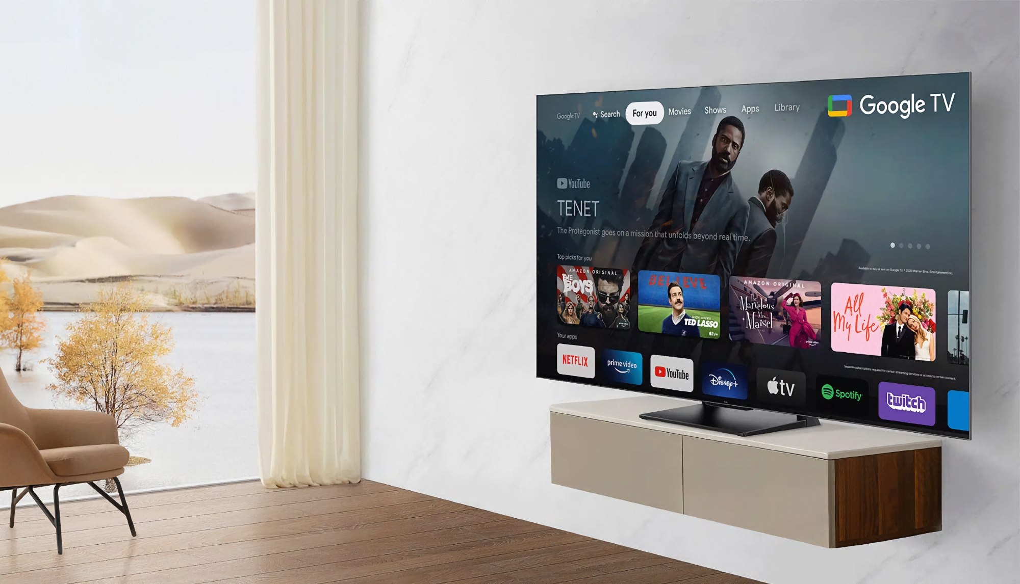 TCL C74 QLED TV: лінійка смарт-телевізорів з QLED-екранами до 75 дюймів і Google TV на борту за ціною від €799