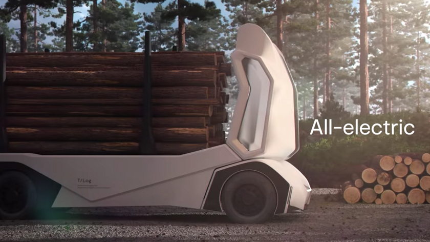 Шведы представили T/Log: первый в мире безкабинный электрогрузовик для перевозки бревен
