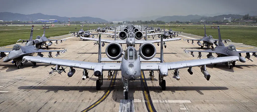The iconic A-10 Thunderbolt II attack aircraft took part in the exercise alongside the F-35A Lightning II - the aircraft launched AIM-9X Sidewinder, AIM-120 AMRAAM and AGM-65 Maverick missiles