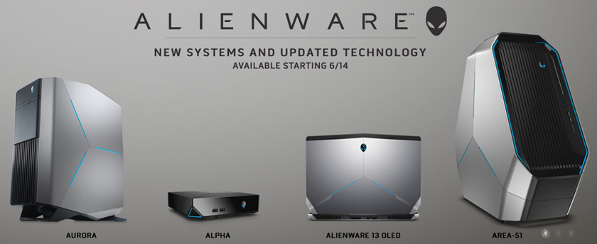 Обновленная линейка игровых систем Alienware к 20-летию бренда