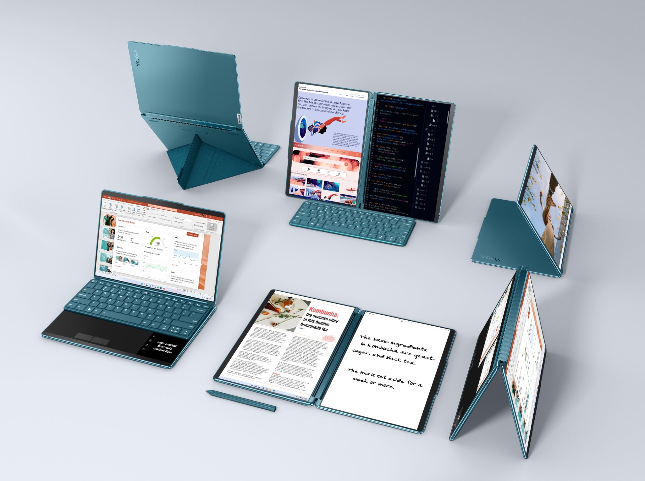 Lenovo ha presentato l'esclusivo laptop Yoga Book 9i con due schermi OLED a partire da 2100 dollari