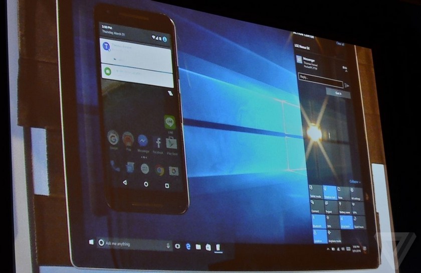 Windows 10 покажет уведомления с Android-устройств
