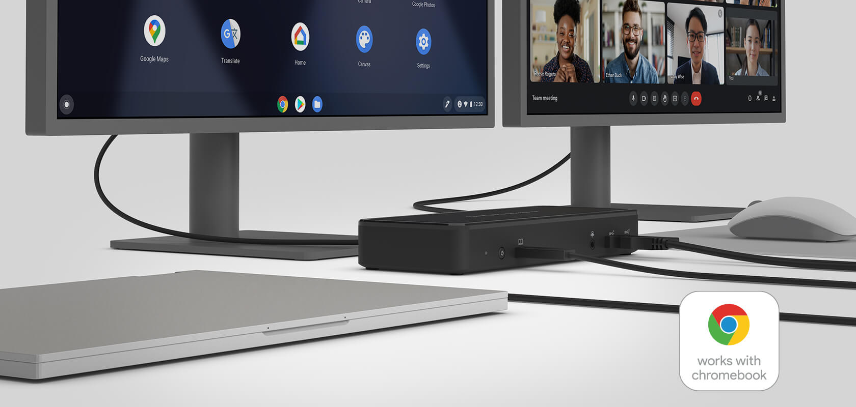 Belkin unveiled a 14-port docking station that is certified for Chrome OS laptops