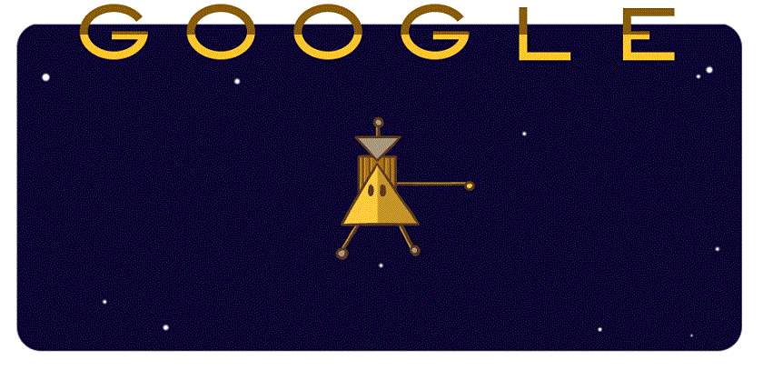 Google сделала дудл в честь полета зонда «Кассини» над Сатурном