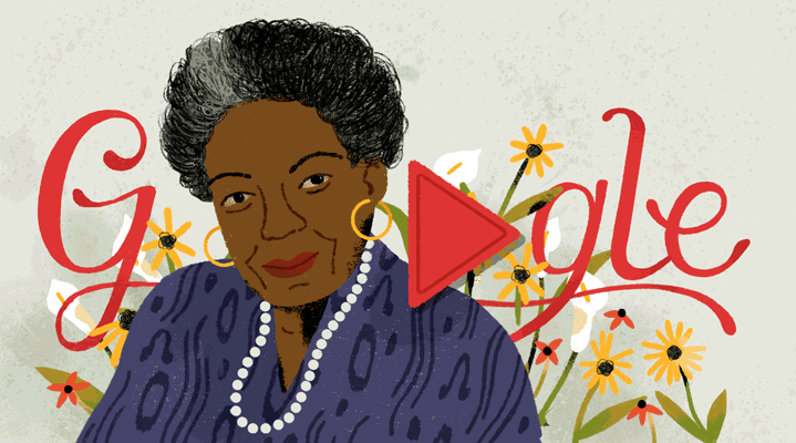 Doodle Google celebrates the 90th birthday of Maya Angelou
