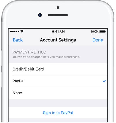 В iTunes теперь можно расплачиваться через PayPal