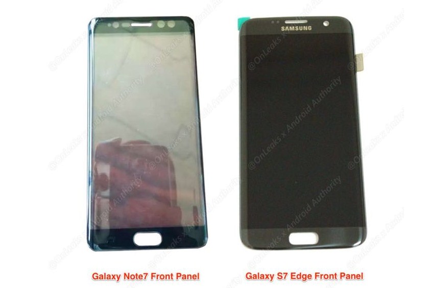 Фото лицевой панели Samsung Galaxy Note7 косвенно указывает на сканер радужной оболочки