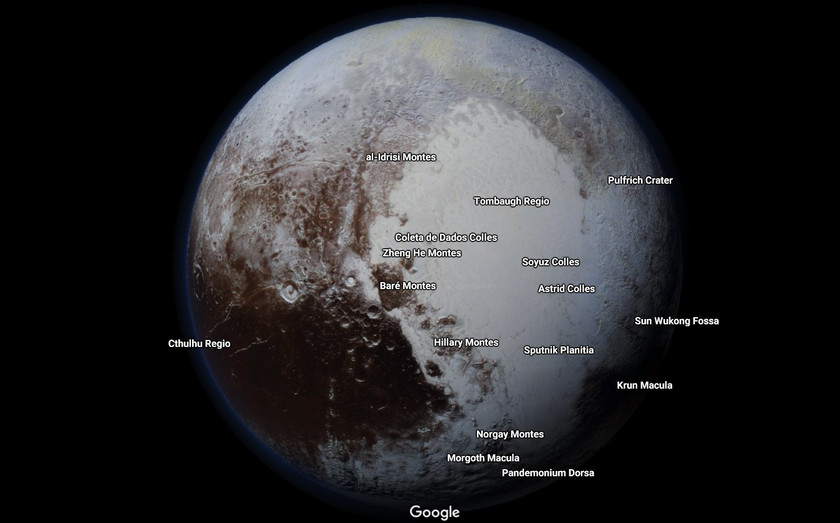 В Google Maps появились планеты и спутники