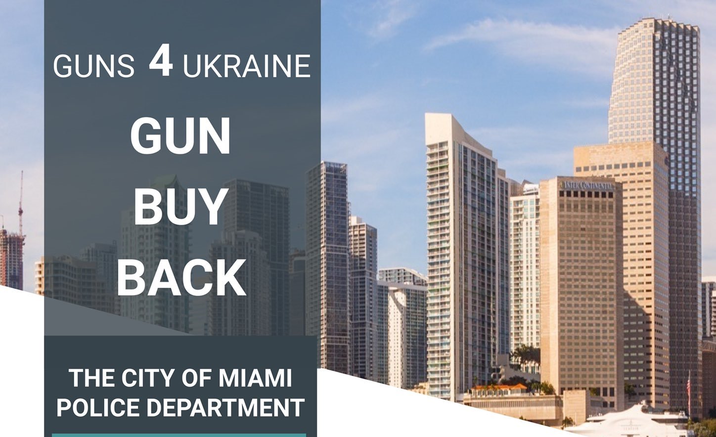 Miami buys guns from locals in order to send them to Ukraine
