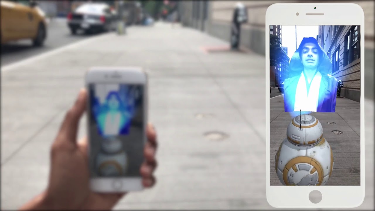 Holo Messenger application can turn video and selfi into holograms from "Star Wars"