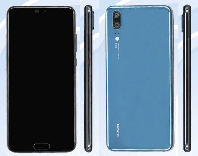 Real photos of Huawei P20: without a triple camera, but with a "monobrow"