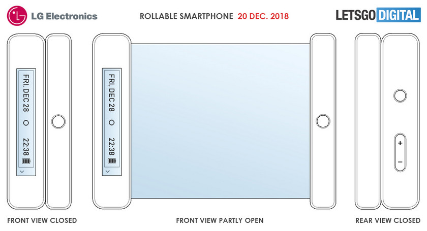 LG получила патент на смартфон с раздвижным дисплеем