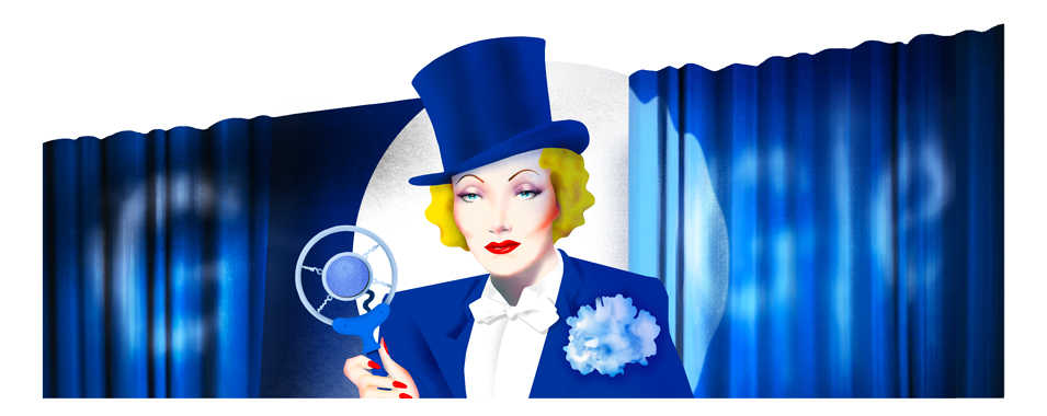 Google dedicated Doodle Marlene Dietrich - actress of the Golden Age of Hollywood