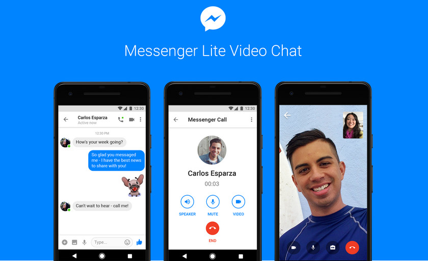 Facebook добавил видеозвонки в Messenger Lite