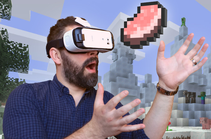 Minecraft вышел для Gear VR, а Samsung разрабатывает независимый VR-шлем