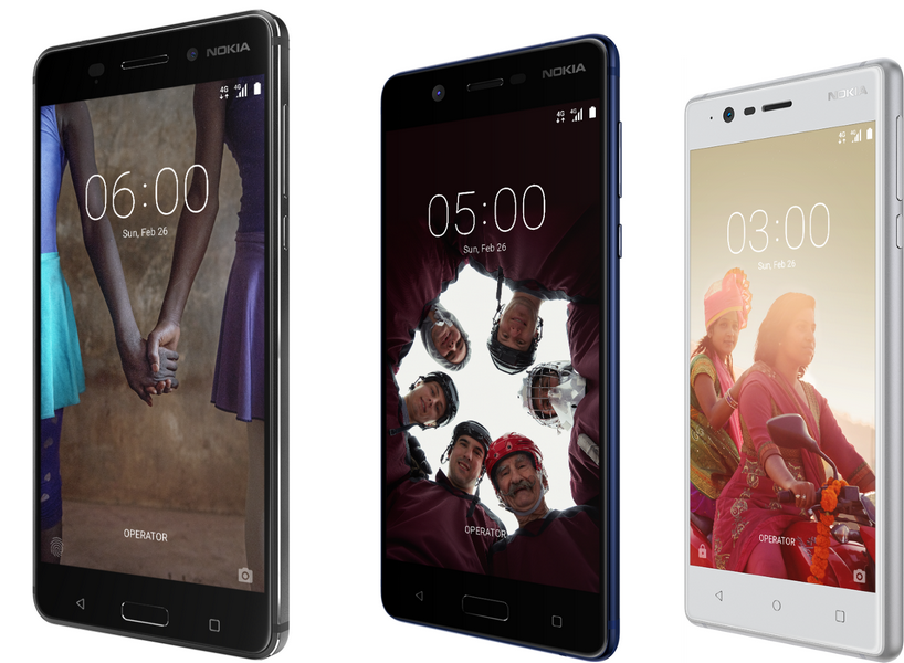 Смартфоны Nokia 3, 5 и 6 защищены по стандарту IP52
