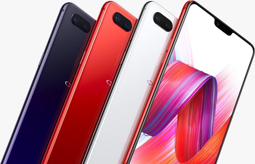 Announcement Oppo R15: a glass case and a "high" screen with a cutout, like the iPhone X