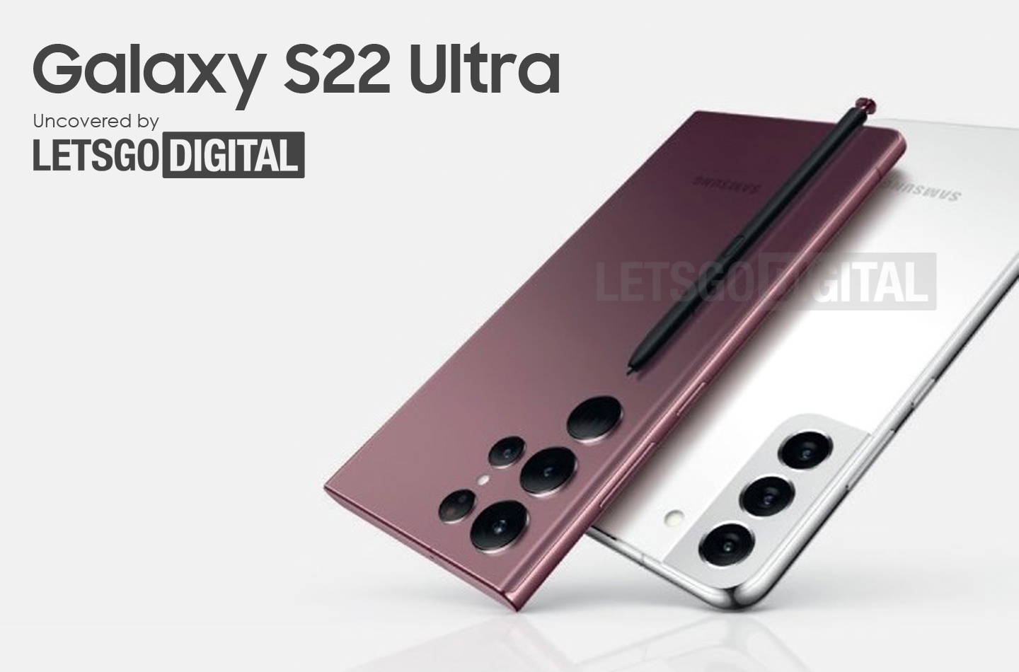 Le design des nouveaux flagships Samsung s'est confirmé : Galaxy S22 Ultra et Galaxy S22+ "éclairés" sur l'affiche officielle