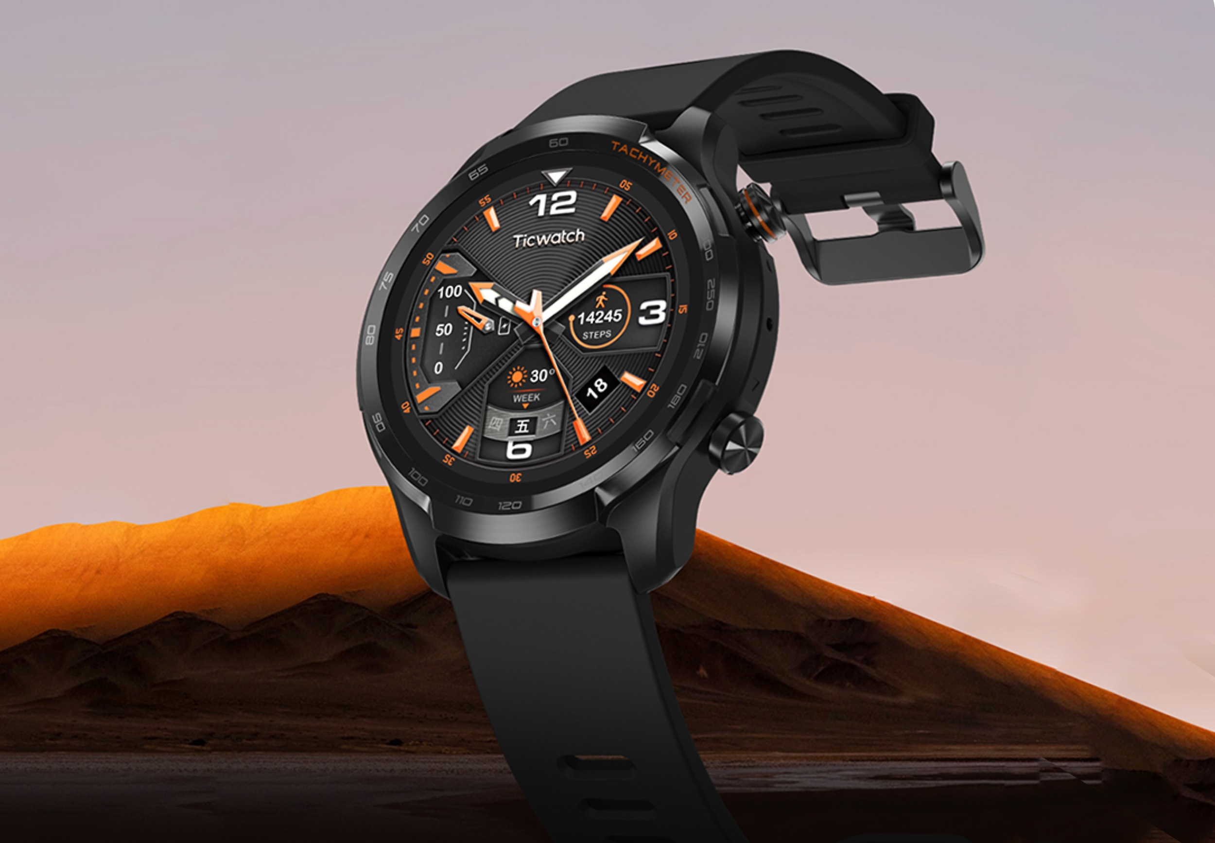TicWatch GTW eSIM: Smartwatch with AMOLED screen, LTE support, IP68 protection and autonomy up to 30 days for $150