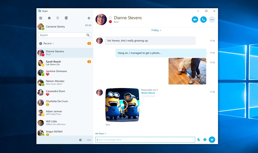 Microsoft готовит универсальное приложение Skype для Windows 10