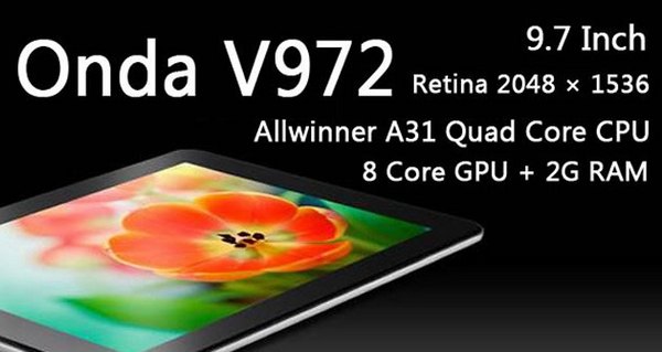Практически Retina: 9.7" планшет Onda V972 с разрешением 2048x1536