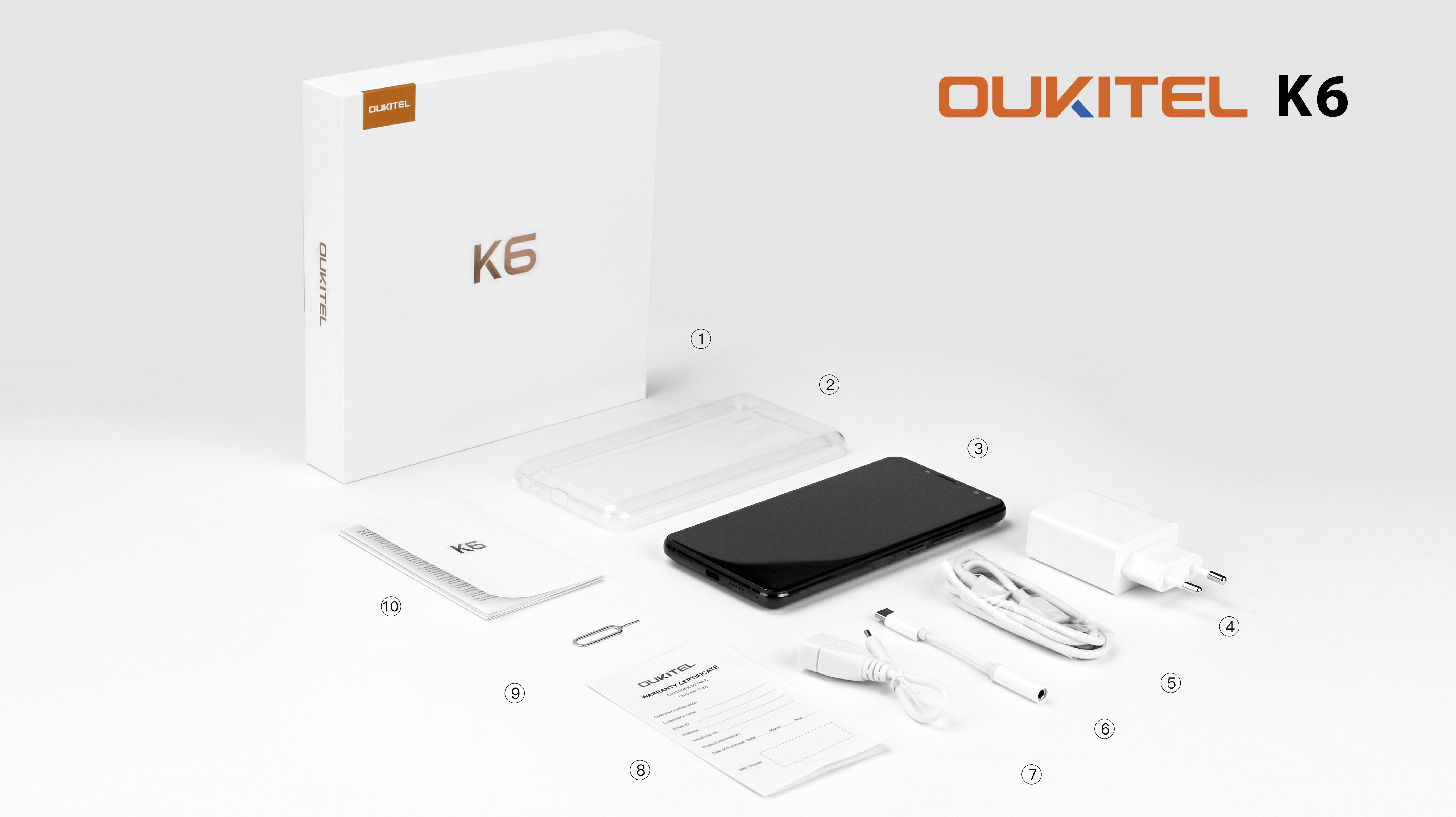 OUKITEL K6: видео распаковки смартфона