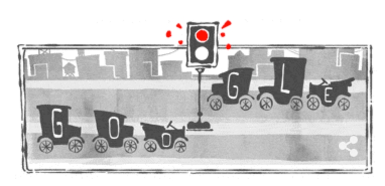 Международный день светофора в сегодняшнем дудле Google