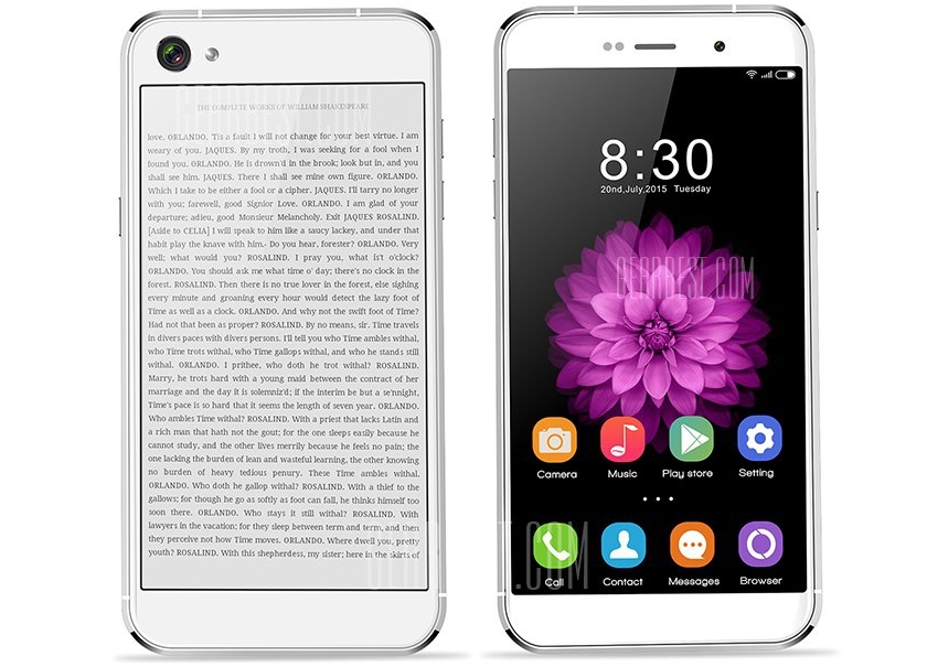 OUKITEL U6 4G: смартфон со вторым дисплеем E-Ink за 240 долларов