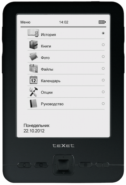 teXet TB-436 с 4.3" E-Ink-экраном стал самым маленьким ридером в мире