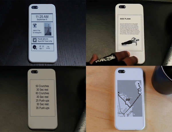 Popslate: проект чехла с E-Ink-экраном для iPhone 5-3