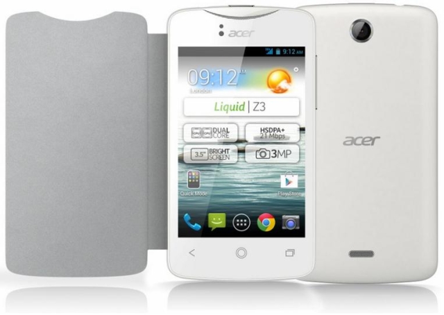 Недорогой двухъядерный Android-смартфон Acer Liquid Z3