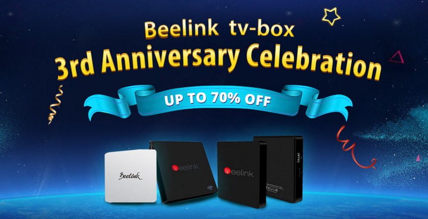 Распродажа TV-боксов Beelink в честь трехлетия компании
