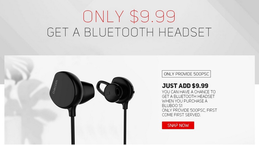 Покупатели Bluboo S1 смогут получить Bluetooth-гарнитуру Dacom за $9.99-3