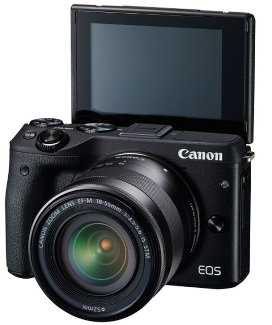 Беззеркалка Canon EOS M3 с APS-C-матрицей на 24.2 мегапикселя и байонетом EF-M-3