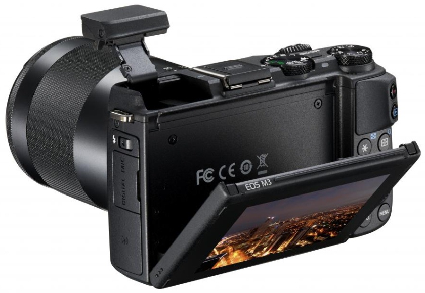 Беззеркалка Canon EOS M3 с APS-C-матрицей на 24.2 мегапикселя и байонетом EF-M-5