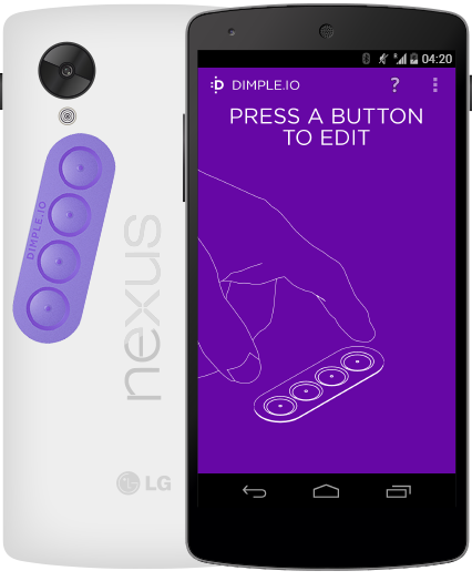Стикер Dimple с дополнительными кнопками для устройств на Android-2