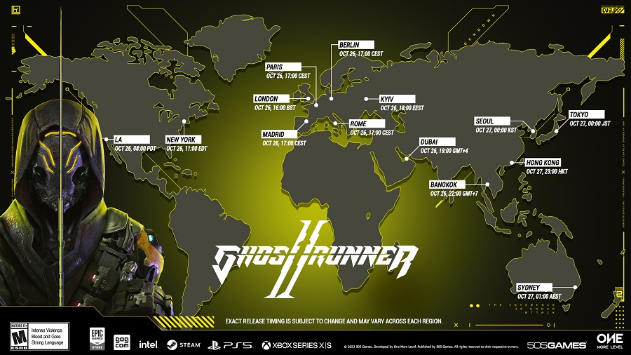 Розробники кіберпанк-екшену Ghostrunner 2 представили точний час релізу гри в основних часових поясах-2