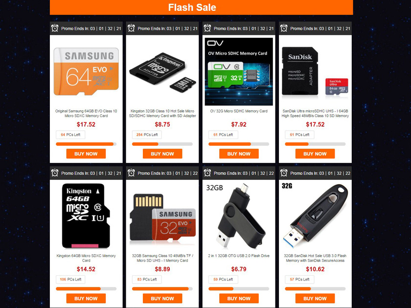 Акционные цены на карты памяти и USB-флешки в Gearbest-2
