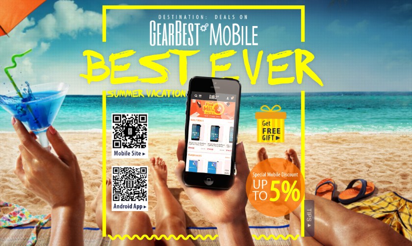 Летние каникулы с мобильной версией Gearbest!