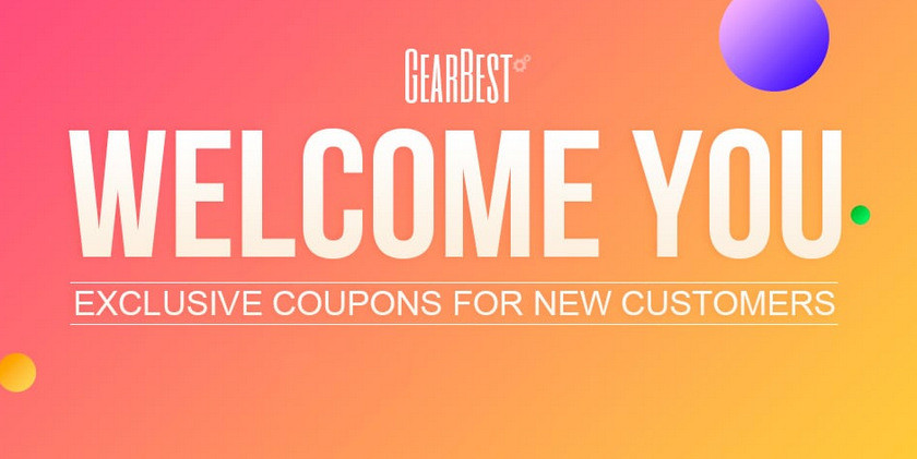 GearBest дарит скидки для новых покупателей