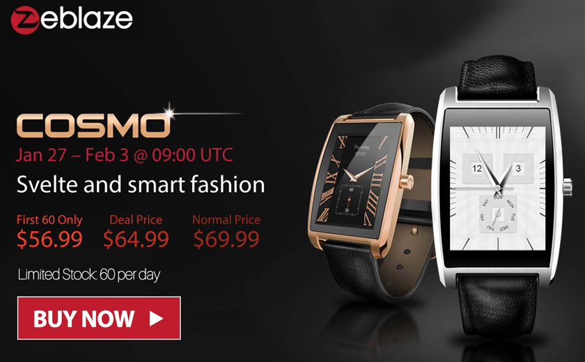 Акционные цены на умные часы Zeblaze Cosmo и другую носимую электронику в Gearbest