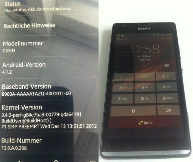 Младший брат Sony Xperia Z: 4.3" смартфон Sony C5303 HuaShan-2