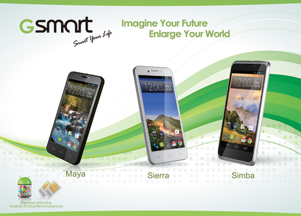 Android-смартфоны Gigabyte GSmart Simba, GSmart Sierra и GSmart Maya