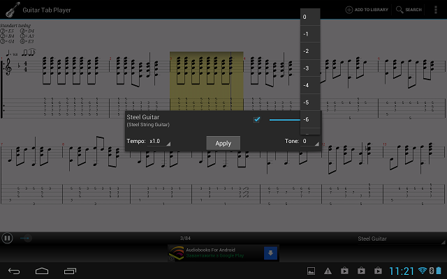 Приложения для Android-планшетов: Guitar Tab Player-6
