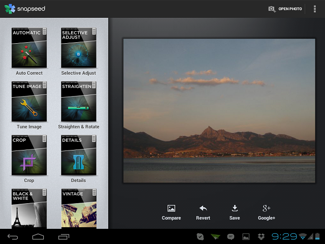 Приложения для Android-планшетов: Snapseed