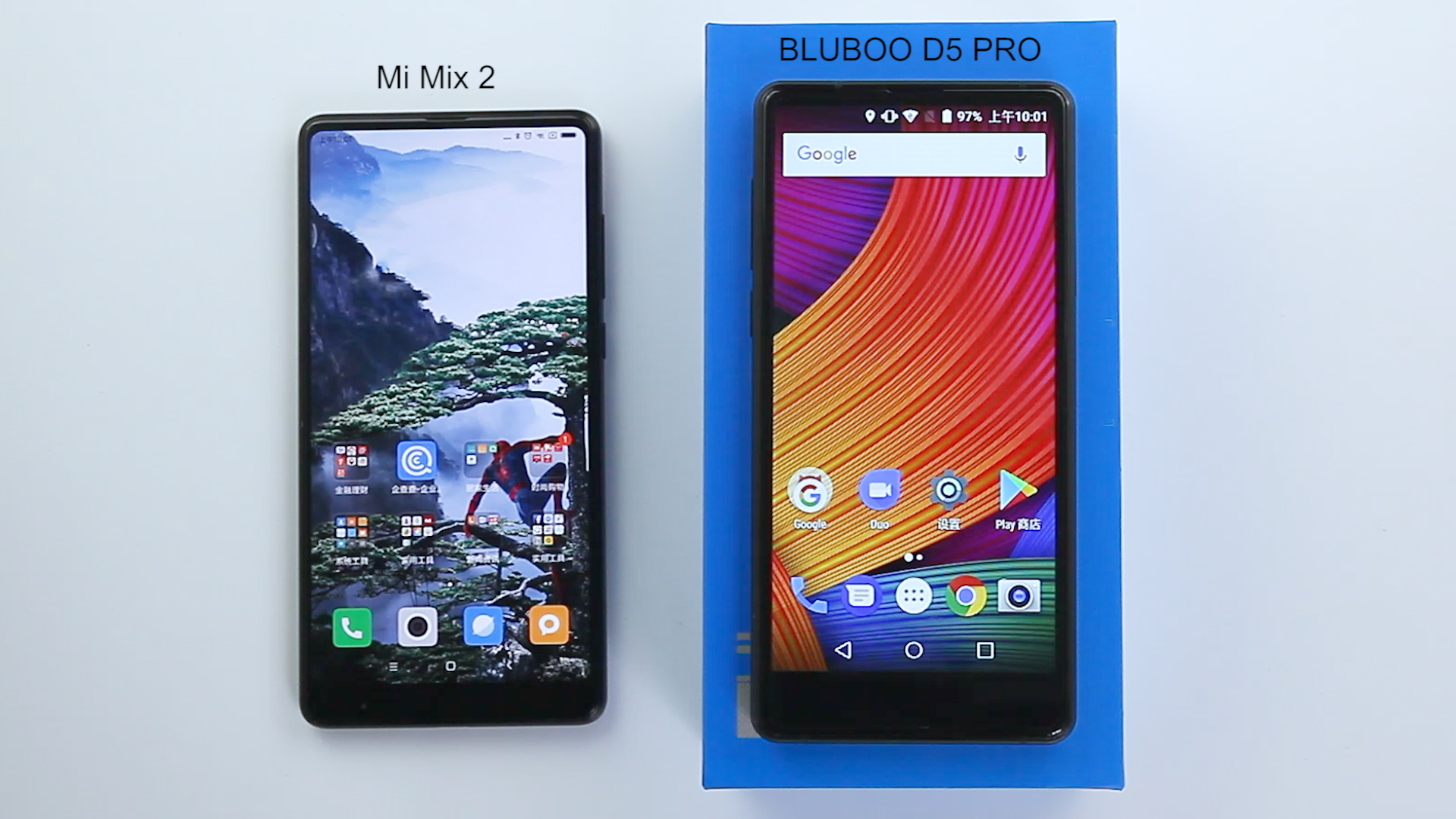 BLUBOO D5 PRO против Xiaomi Mi Mix 2: кто круче
